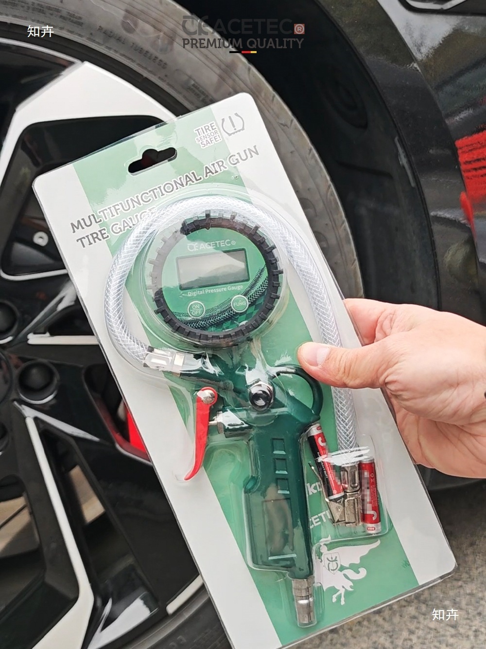 Tire pressure gauge, air pressure gauge, tire pressure monitor, pressure gauge, emergency car tire pressure testing gun, car tire inflator