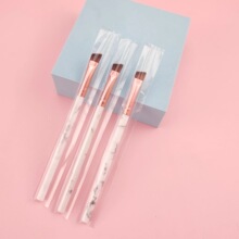 厂家现货大理石柄斜眉刷斜角眉刷扁平斜头刀锋眼线刷眼部化妆工具