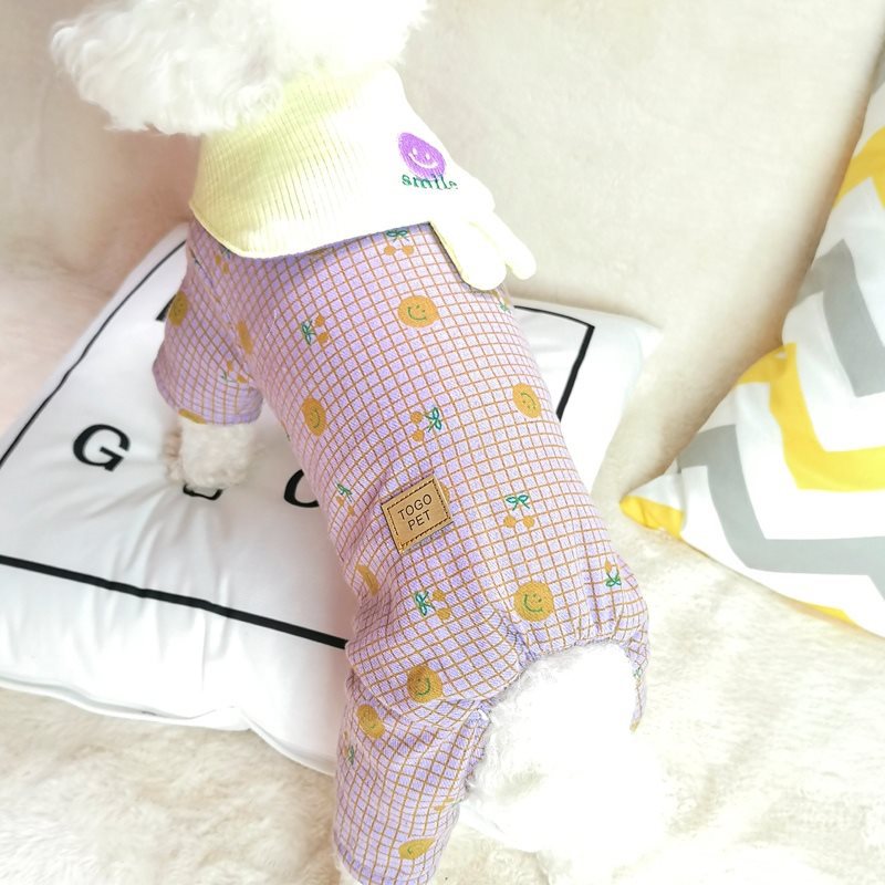 (2개) 강아지 강아지 옷 테디 BICHON 잠옷 면화 옷 작은 개 애완 동물을위한 새로운 4 다리 겨울 가을, 겨울 옷