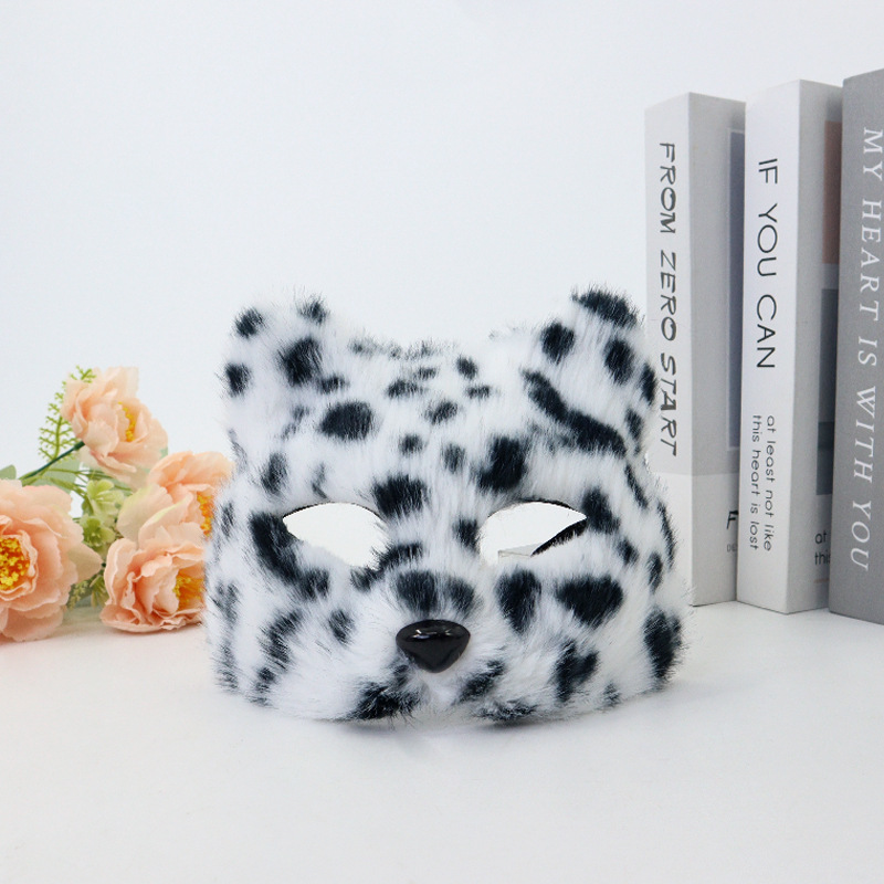 Ventas transfronterizas calientes nuevas peludos de Halloween máscaras de cara de gato máscaras de baile espectáculo de disfraz cos accesorios sexy