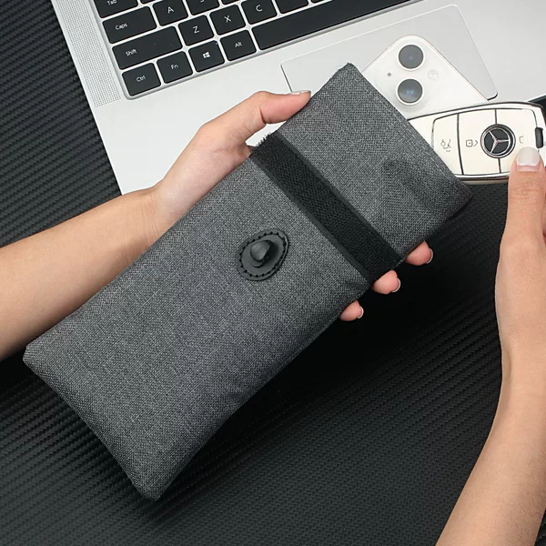 Mobile Phone Signal Blocking Bag, Roll-Type Drawstring Signal Blocking Bag, Car Key Anti-Theft Bag, Rfid Credit Card Anti-Scan Bag