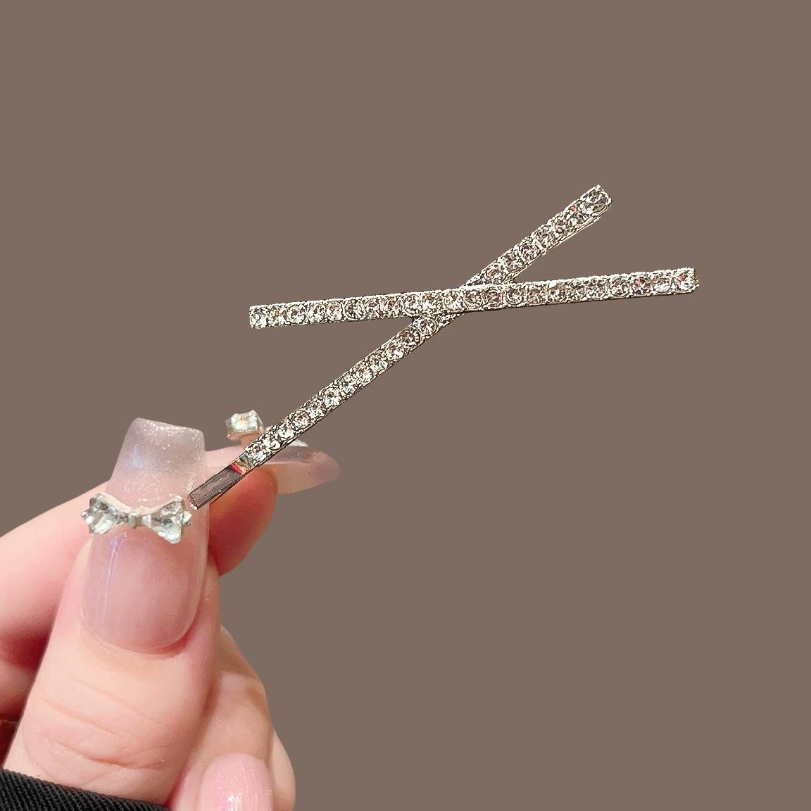 INS Feng Diamond Анти-выдвижная заколка для волос для женщин передний лоб sideways сортировка челки заколка высокого уровня драгоценное ощущение слова ювелир