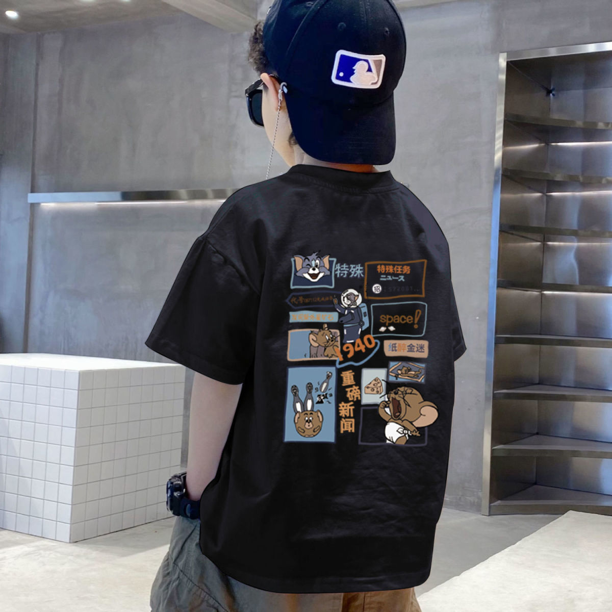 国境を越えた貿易人気子供服男の子Tシャツ半袖夏子供中大型男の子トップス半袖夏服トレンド