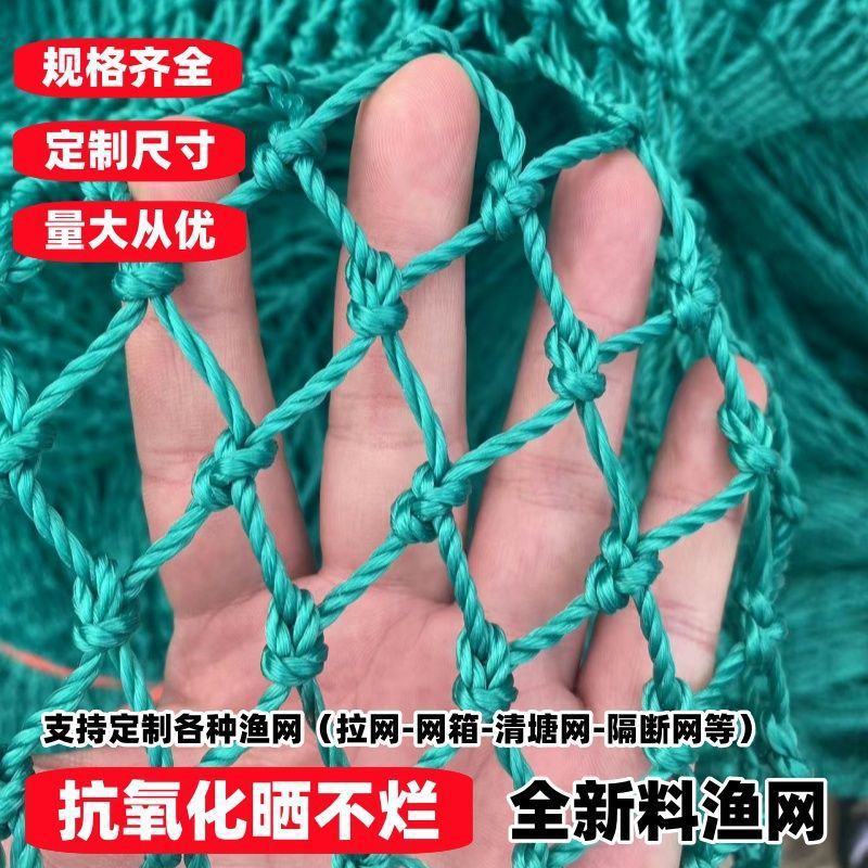 渔网鱼网养殖网拖网清塘聚乙烯网抬网拉网鱼塘加粗果园防鸟网