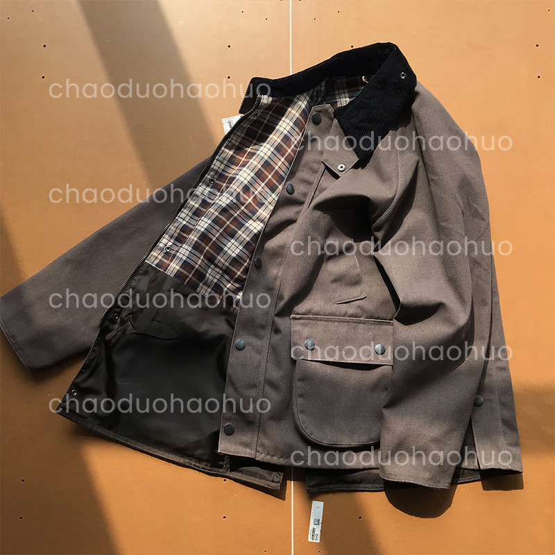 British Barber Collaboration Bedale Jacket, Heavyweight Loose-Fit Washed Barn-Style Jacket for Men and Women