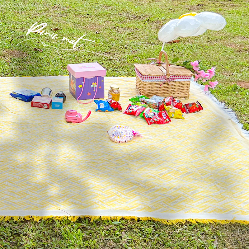 INS estilo alfombra de picnic al aire libre camping manta mantel almuerzo manta alfombra cubierta paño sofá toalla picnic césped Mat paño