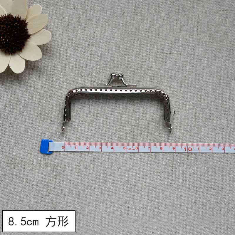 Material de oro de boca, tela, accesorios de bricolaje hechos a mano, material de accesorios de equipaje de oro de boca cuadrada en relieve de cobre retro