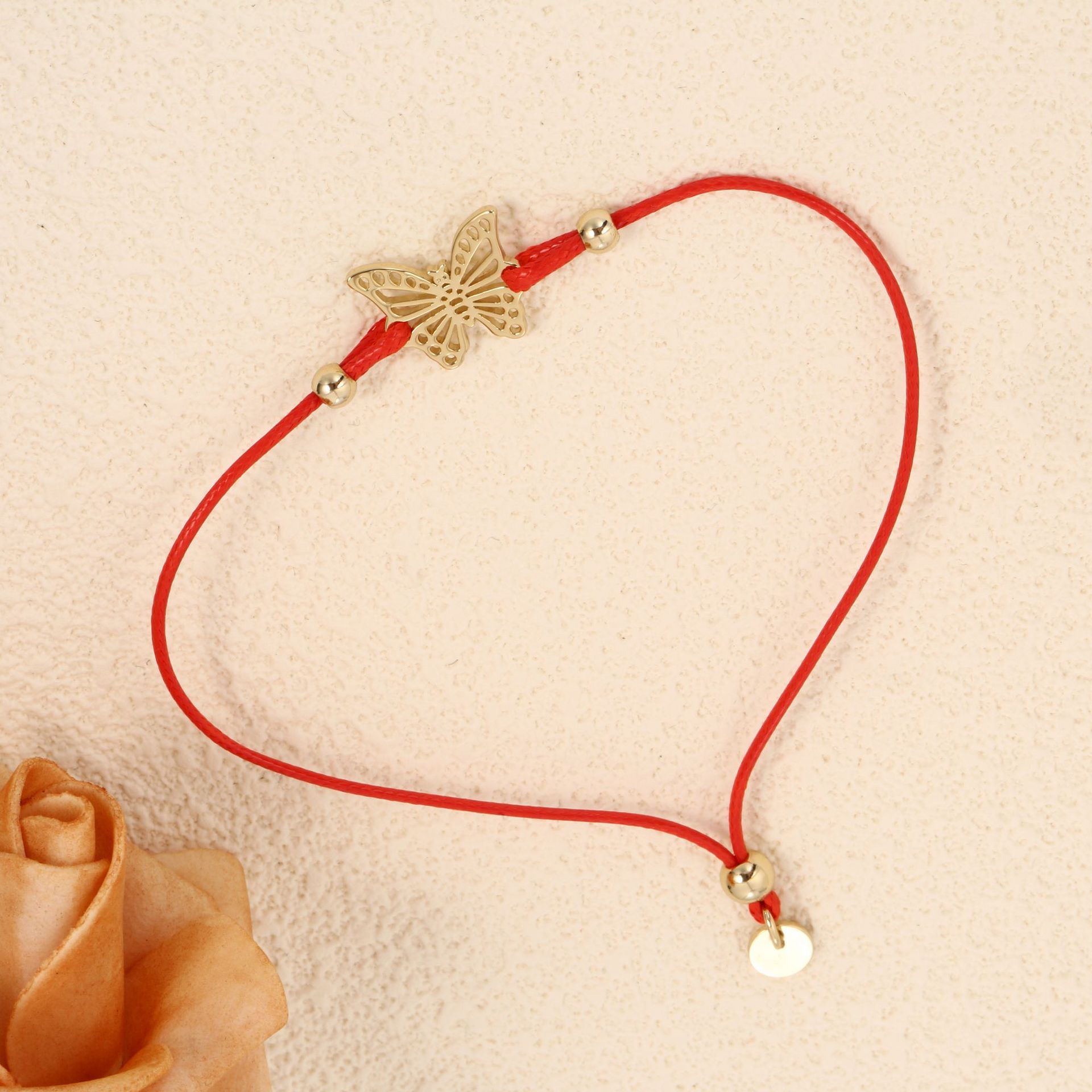 Unisex Hollow Bow Lucky Red Rope Female Light Luxury Retro Trend Personality Fashion Versatile Bracelet_voghion.com