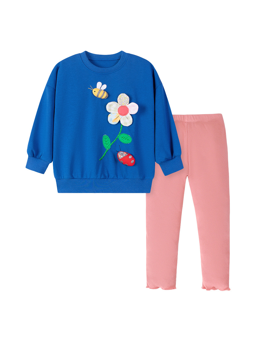 Little maven comercio exterior transfronterizo ropa para niños otoño nuevo traje para niñas dibujos animados europeos y americanos lindo traje para niños