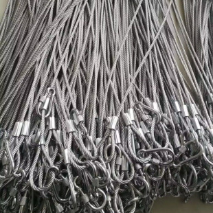 Factory 304 Stainless Steel Wire Rope Safety Rope Hanging Rope Lighting Billboard Hanging Rope Safety Anti-falling Hook Safety Rope