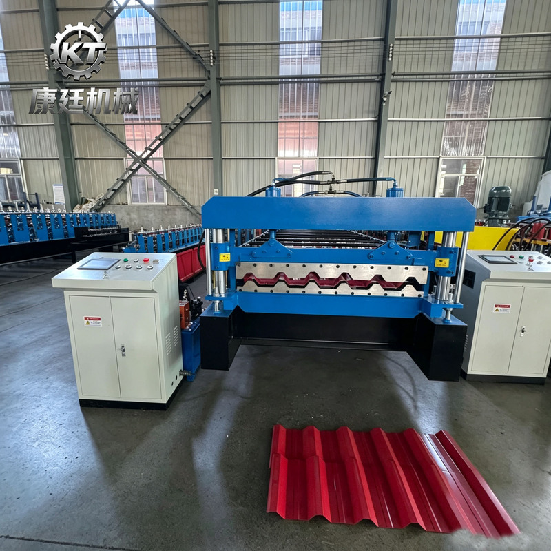 Kangting Machinery's fully automatic 980 series color steel tile press machine, CNC color steel tile forming machine, and cold bending machine for wall panels Kangting Machinery's fully automatic 980 series color steel tile press machine, CNC color steel tile forming machine, and cold bending machine for wall panels