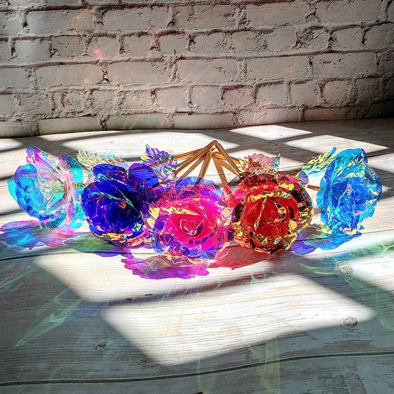 60g Weight rose flower Event & Party Supplies 1 Piece Quantity Daily, Party, Date Occasion Plastic flowers Material Valentine'S Day Festival Colorful Pattern Sweet Style Sweet Colorful Plastic Flowers Artificial Flowers 无