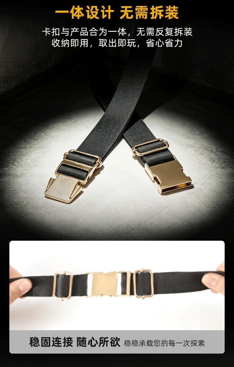 Buckle Split-Leg Restraint Set with Zinc Alloy Buckles, Black Bondage Kit for Couples — detail image 19