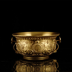 Factory wholesale brass treasure pot ornament solid copper pot copper living room shop office opening gift craft