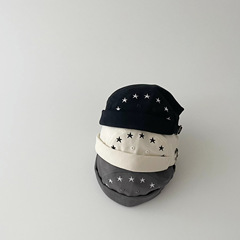 秋南 韓國兒童帽子秋冬2024ins時尚新款星星瓜皮帽寶寶地主帽批發