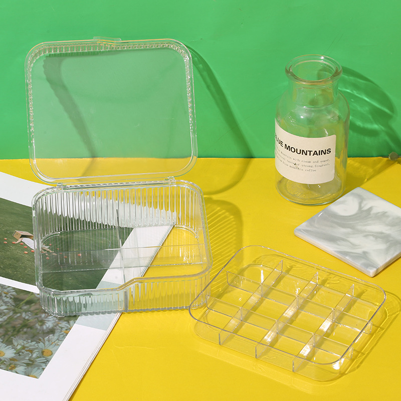 新款家用桌面便捷首饰透明收纳盒项链耳钉戒指手链饰品收纳详情1