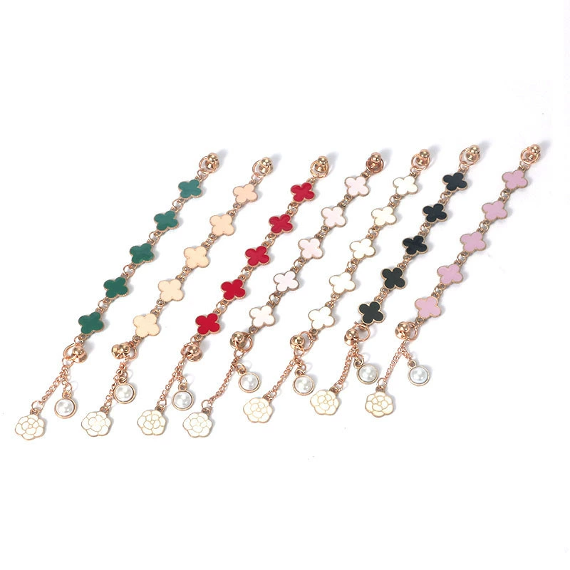 Phone case, accessory, bracelet pearl, creative mobile phone, DIY, four-leaf clover