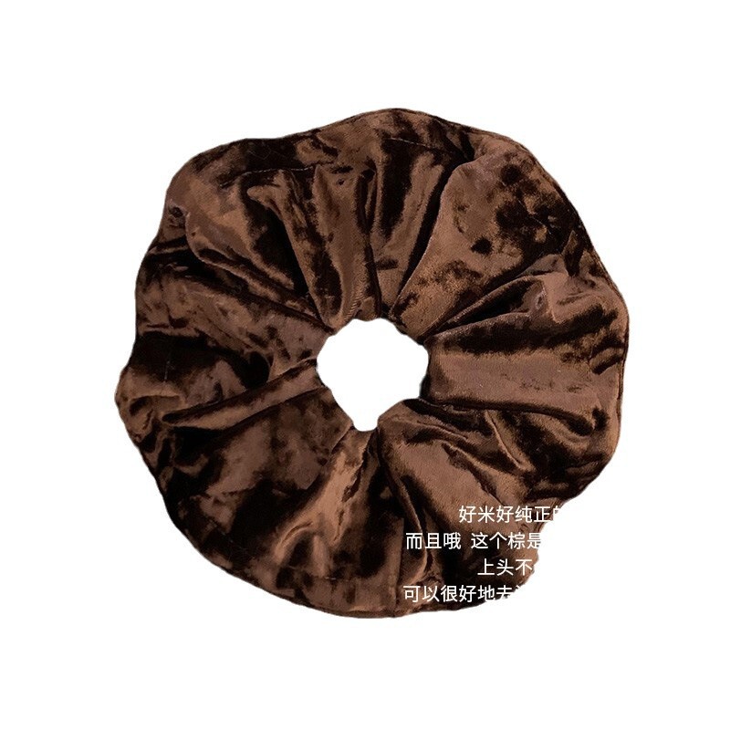 棕系万能穿搭公式~大肠圈大发圈高级感大肠发圈女扎头发发饰头绳|undefined