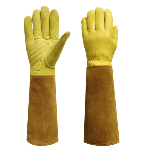 Sheepskin protective gloves, long gardening gloves, labor protection gloves, garden gloves, stab-proof gardening gloves, protective equipment