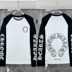 24SS CHクラシック色合わせ肩長袖tシャツカップルのクロスボーダー専用