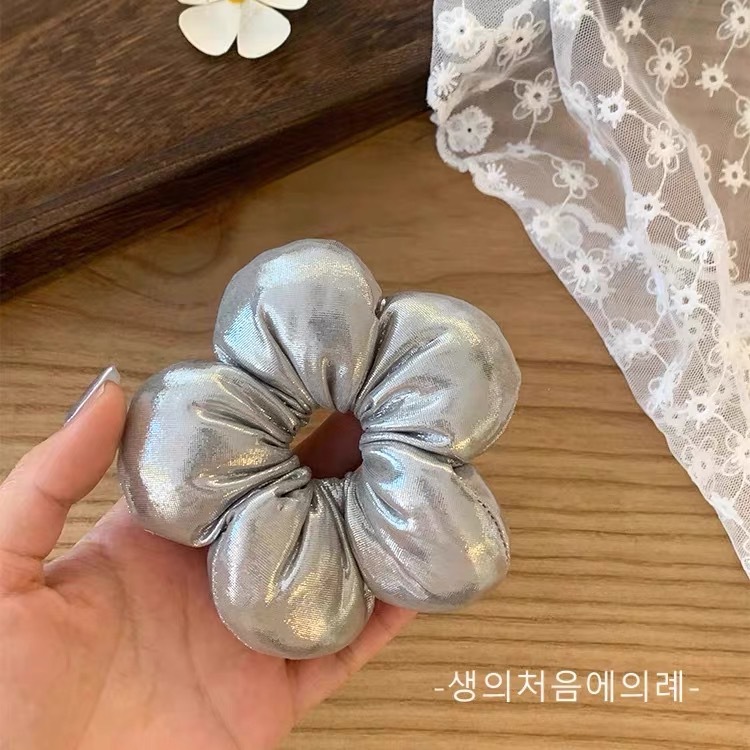 Dopamina primavera flor estereoscópica anillo de cabello correa temperamento caballo cuerda de cabeza sensación de alto nivel detrás de la cabeza adornamiento de cabello