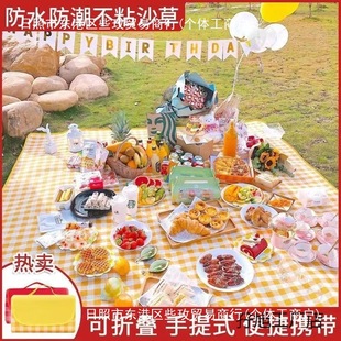 Picnic Mat Moisture-Proof Mat Thickened Outdoor Picnic Cloth Camping Waterproof Cushion Portable Moisture-Proof Cloth Tent Folding