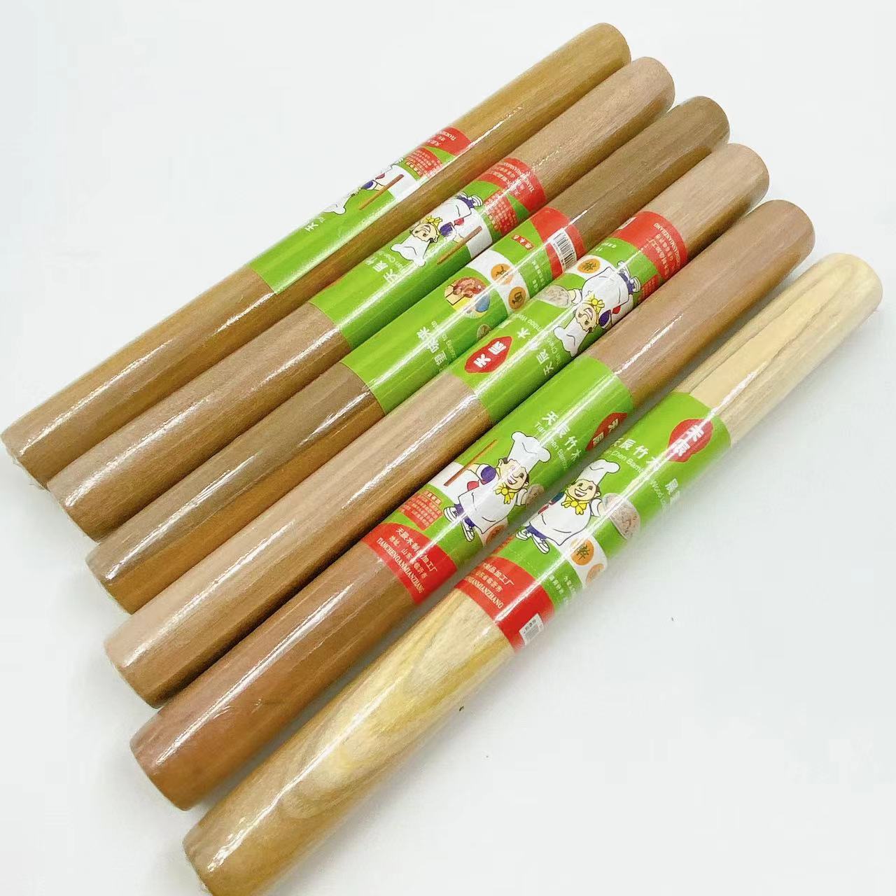De madera maciza Rolling Pin Rolling pin utensilios de cocina productos de madera maciza dumpling piel Rolling pin dos yuanes Tienda Al Por Mayor