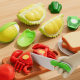 Children's play house single optional fruit cutting and peeling durian pizza fruit and vegetable accessories teaching aids toys wholesale