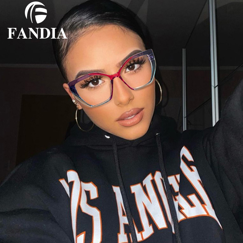 82026 viento transfronterizo tr90 anti-azul luz gafas de primavera pie llano gafas óptico marco CP insertar color gafas marco