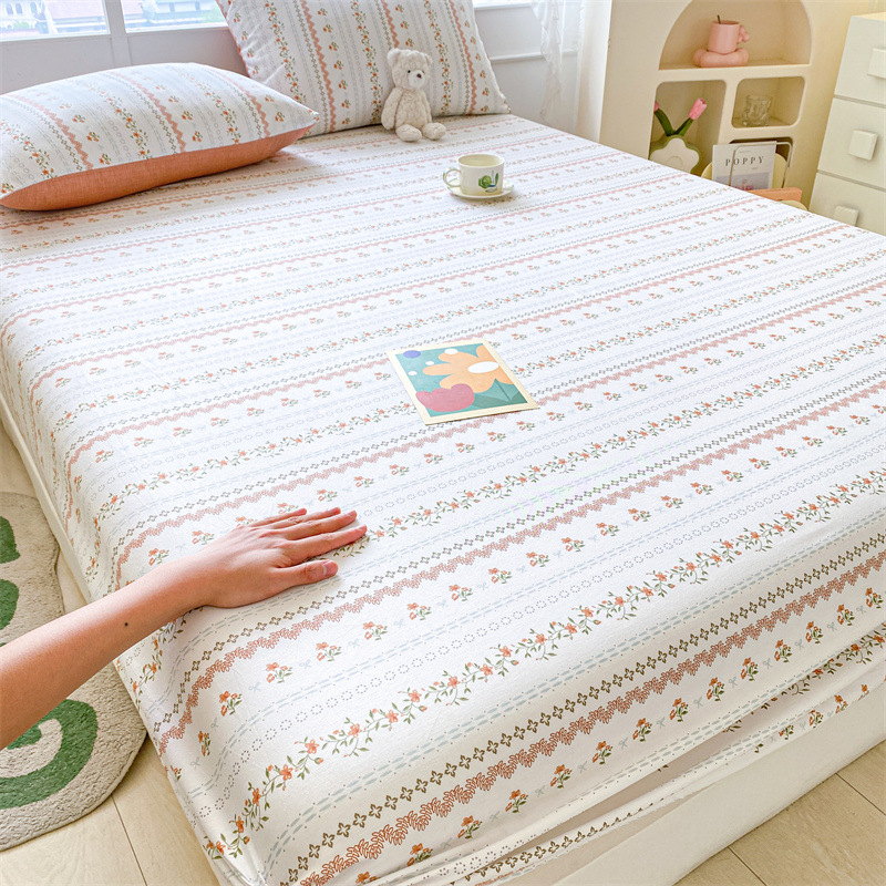 Pequeña sábana de algodón fresco, funda de algodón de verano de una sola pieza, funda protectora de colchón nuevo 2025, cubierta antideslizante, cubierta antipolvo