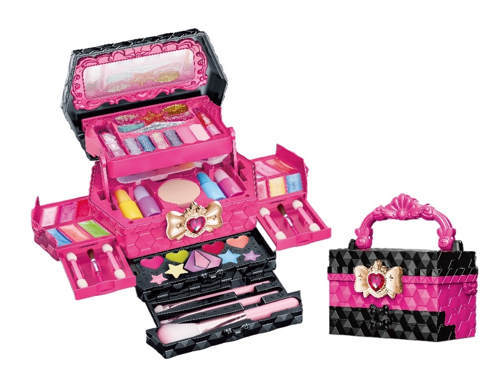 Transfronterizos amazon niños maquillaje juego de juguetes de maquillaje para niñas caja de maquillaje de sombra de ojos lápiz labial