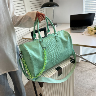 Short-distance Travel Bag Large Capacity Soft Leather Anti-splashing Gym Bag Overnight Bag New Style Lightweight Cross-border Weekend Bag Trendy