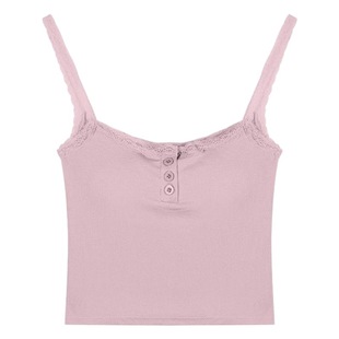 Hot girl lace camisole women's sweet pure style outer wear beauty back wrapped chest one-piece sexy short top women