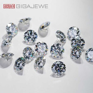 GIGAJEWE gray round cut moissanite with certificate waist code ten carat wholesale