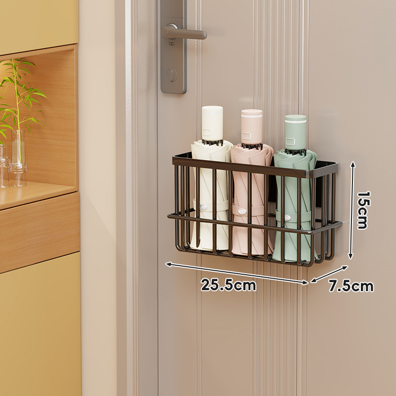磁気フック玄関ドア傘収納ボックスドア後部収納ラック靴ラックバッグコートティッシュペーパー壁掛けラック