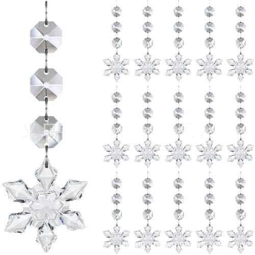 30 pieces of DIY Christmas crystal snowflake ornaments acrylic decoration pendant wedding venue decoration