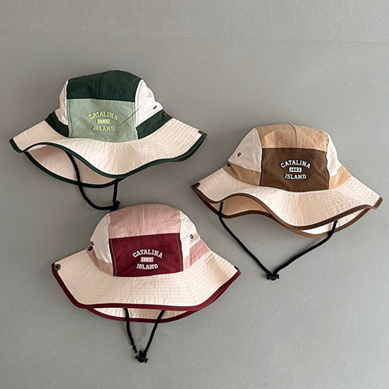 Sombrero para niños estilo delgado de verano coreano sombrero de pescador de color a juego de todo fósforo coreano sombrero para el sol para niños sombrero de montañismo al aire libre