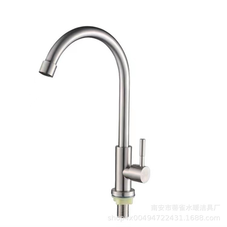 304 Stainless Steel Single Cooling Kitchen Faucet Household Universal Faucet Splash-proof Rotatable Sink Faucet 304 Stainless Steel Single Cooling Kitchen Faucet Household Universal Faucet Splash-proof Rotatable Sink Faucet