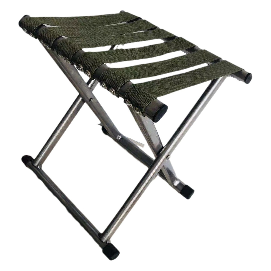 Folding Stool with Flat Legs, Portable for Outdoor Use, Suitable for Simple Barbecue, Sketching, Home Live Streaming, Fishing Gear Store, Foldable Chair with Storage