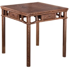鸡翅木小方桌正方形餐桌椅红木花梨木四方休闲打牌桌中式实木饭桌