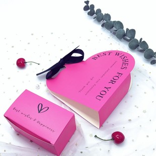 Cross-Border Heart Wedding Candy Box Customized High-End Wedding Souvenir Satchel Gift Box Simple Wedding Candy Box Customized According to Drawings