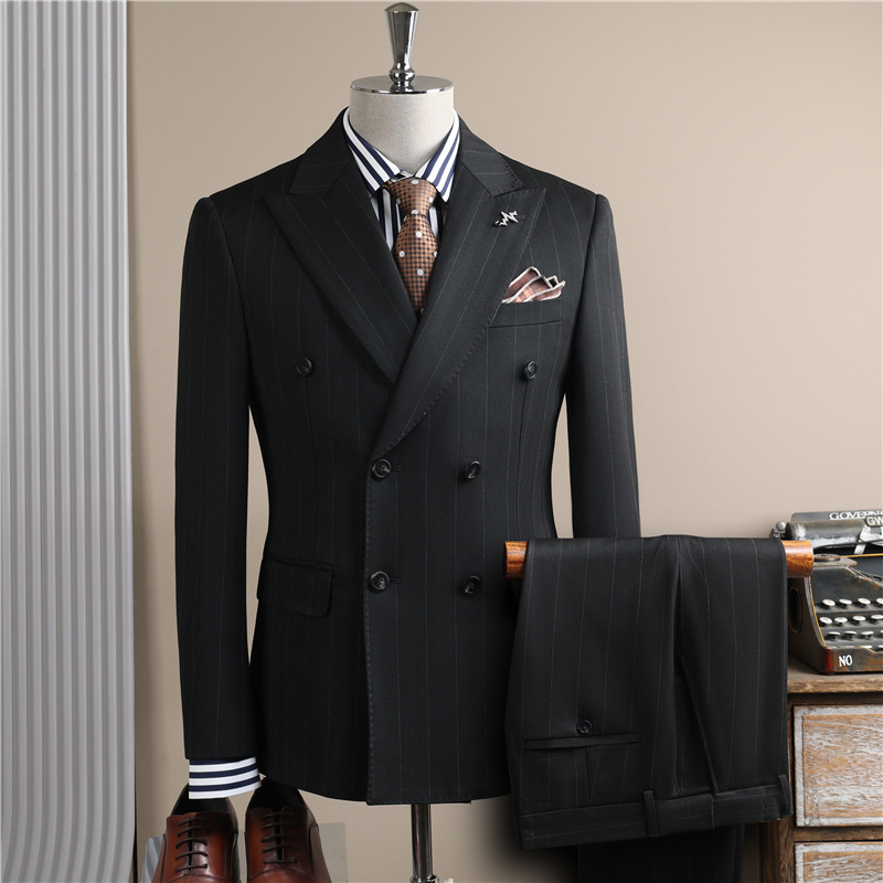 Sophisticated Men's Tailored Suits Comfortable Fit Blazer For Wedding Formal Business Interview Professional Wear_voghion.com