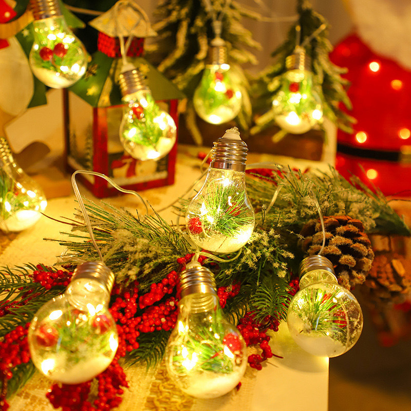クロスボーダークリスマス人形願いボトルライトストリングサンタクロースLED電球ライトインテリアクリスマスツリーライトストリング|undefined