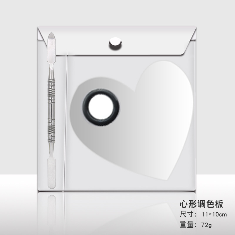 Mini maquillaje de Acero Inoxidable base de uñas de arte paleta al por mayor anillo de tamaño pequeño anillo de maquillaje paleta traje