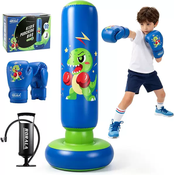 Home-use thickened sports PVC tumbler for children, fitness, combat, and stress relief, water-filled inflatable boxing column for children