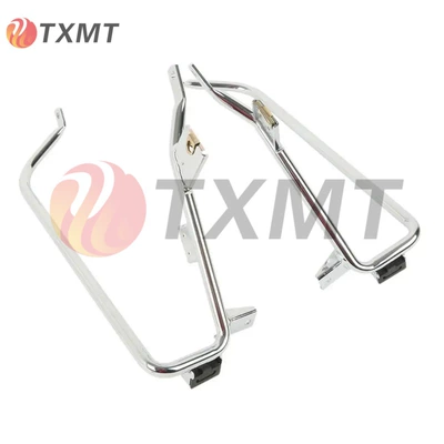 Suitable for Harley Road King Street Big Glide Modified Rear Box Rear Bumper Tail Box Guard Bracket 09-13 Years (Motorcycle trunk) - silver