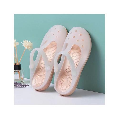 Summer New Ultra-Light Soft-Sole Hole Shoes Women Slippers Travel Anti-Slip Jelly Beach Shoes Ladies Outdoor Slippers