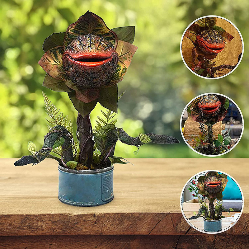 Cross-Border Foreign Trade Outdoor Garden Decorative Resin Flower Pot Ornament, Detachable Model of the Man-Eating Flower