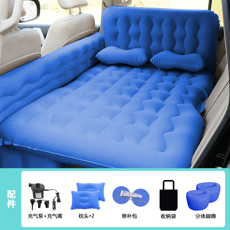 Colchón inflable para coche suv suministros especiales para coche colchón inflable trasero cama de aire flocado colchón de coche