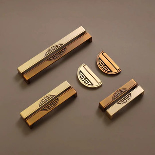 New Chinese handle cabinet door imitation bronze door handle cabinet wardrobe Chinese furniture drawer handle single hole gold